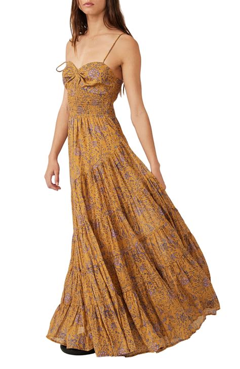 Free People Sundrenched Floral Smocked Bodice Maxi Sundress | Nordstrom