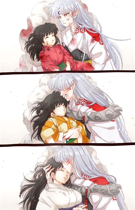 Download Inuyasha and Rin sharing a heartfelt moment Wallpaper ...