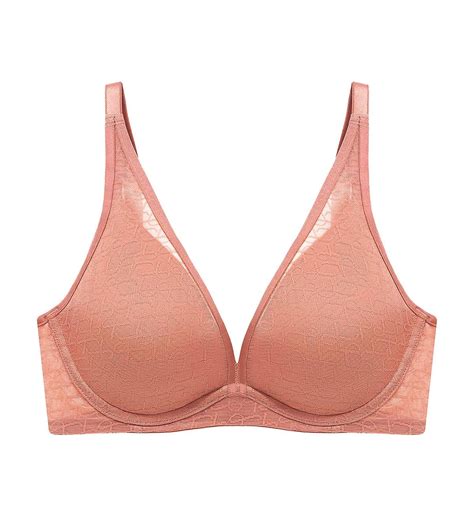 Signature Sheer Non-Wired Push Up Deep V Bra in Toasted Almond ...