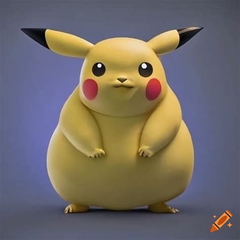 Fat pikachu on Craiyon