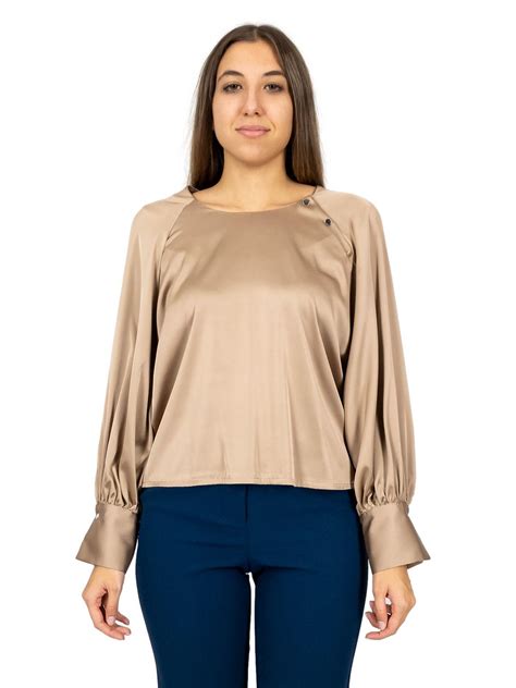 Blusa Elegante Camicetta Per Cerimonia Donna Manica Lunga