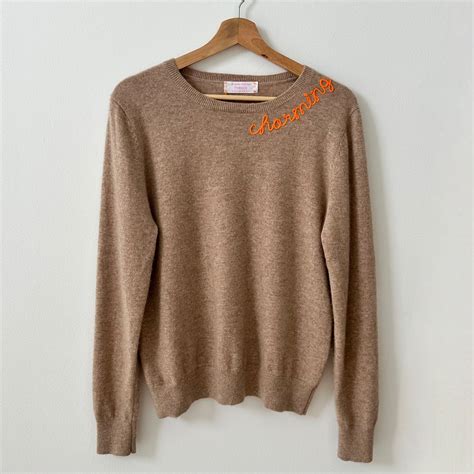 Customized Embroidered Cashmere Sweater for Women, Lightweight Summer ...