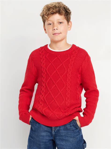 Crew-Neck Cable-Knit Sweater for Boys | Old Navy