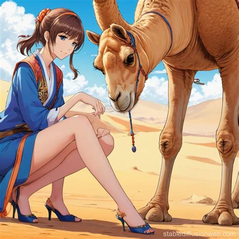 A Female Figure with Camel's Foot | Stable Diffusion Online