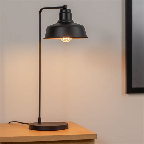 Berceste 181BLACK-ML table lamp, black metal, height 55 cm | Lights.co.uk