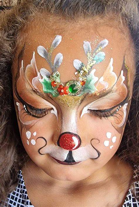 Pin by Noelle Dahlen on FacePainting | Christmas face painting, Girl ...