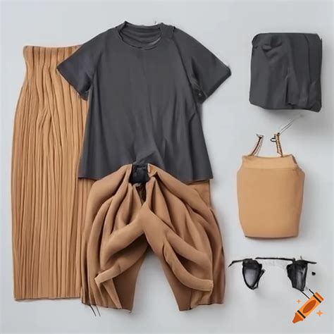 Set of stylish bamboo clothing and accessories on Craiyon