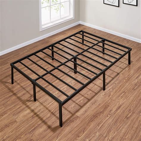 Mainstays 14" Heavy Duty Steel Slat Full Platform Bed Frame, Black ...