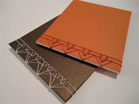 japanese stab binding: variations on arrows | Bookbinding, Japanese ...