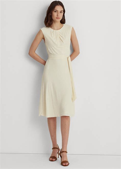 Bubble Crepe Cap-Sleeve Dress for Women | Ralph Lauren® AE