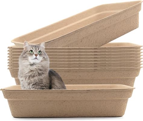 Amazon.com : Disposable Litter Boxes for Cats,12 Pack Degradable Paper ...