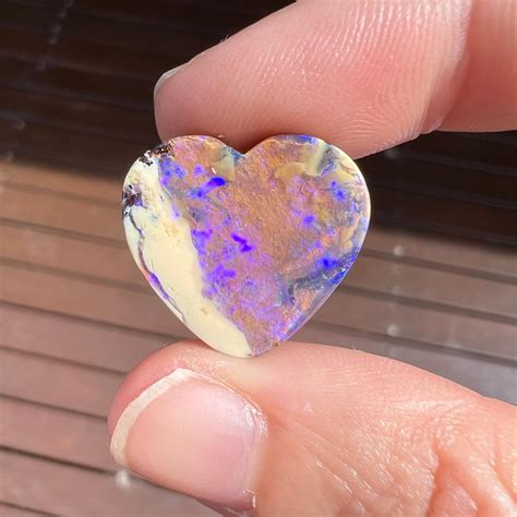 Natural 12.54 Ct Australian heart boulder opal mined by Sue Cooper For ...