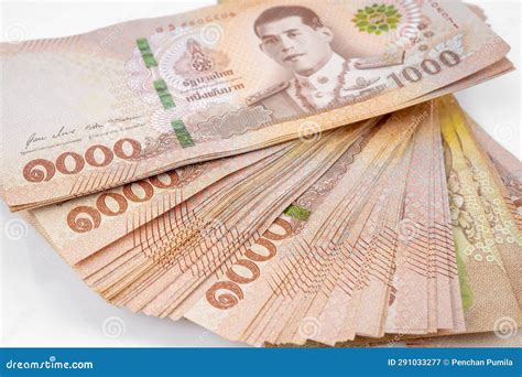Heap of the Thai 1,000 Baht Banknotes Issued by the Bank of Thailand ...