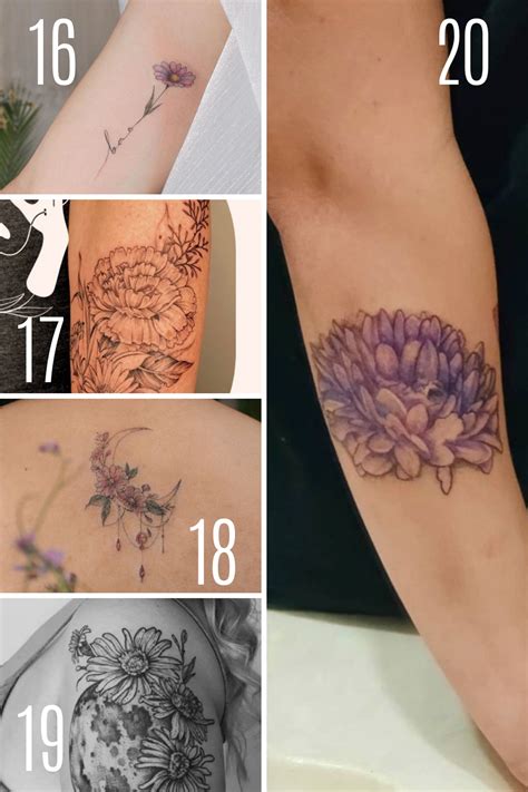 37 Bold Aster Flower Tattoo Designs + Ideas - Tattoo Glee