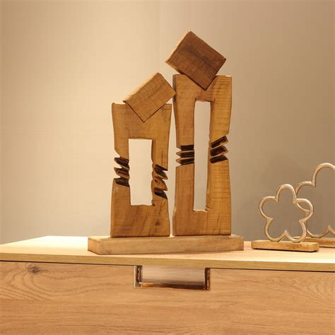 Abstract Wood Sculpture Art Wood Statue Hand Carved Art Modern Abstract ...