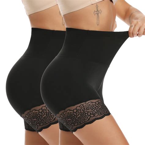 Wowen Seamless Shapewear Tummy Control Panty High Waist Lace Thigh ...