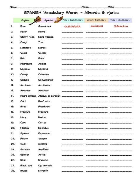 Spanish Body Parts Label Worksheet & Answer Key | Made By Teachers