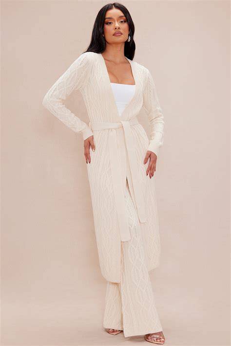 Selena Cardigan Sweater Set - Cream | Fashion Nova