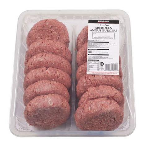 Kirkland Signature Aberdeen Angus Beef Burgers, 10 x 6oz ...