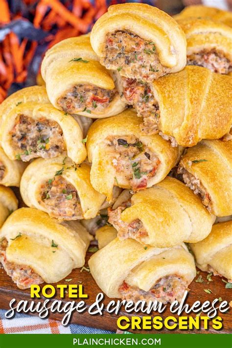 Rotel Sausage & Cream Cheese Crescents - Plain Chicken | Recipe ...