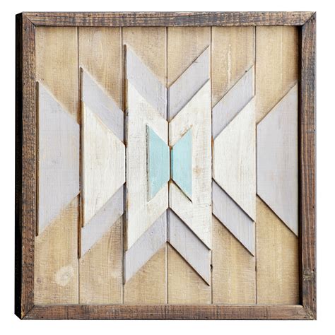 DecMode Brown Wood Handmade Southwestern Geometric Wall Decor - Walmart.com