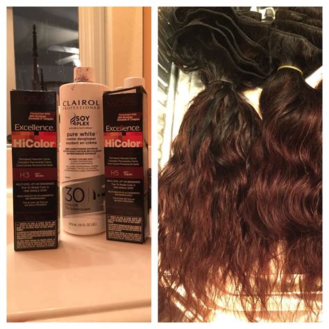 Loreal HiColor Hair Color in Soft Auburn and Soft Brown. Let process on ...