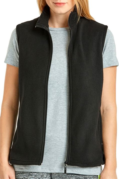 TheLovely Women & Plus Lightweight Full Zip Up Soft Polar Fleece Vest ...
