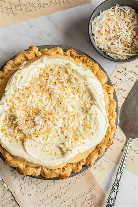 Old-fashioned Coconut Cream Pie - Baking with Butter