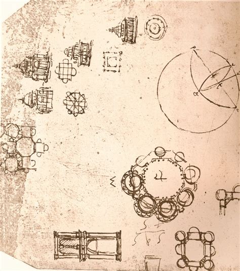 Drawing of ecclesiastical architecture by Leonardo da Vinci