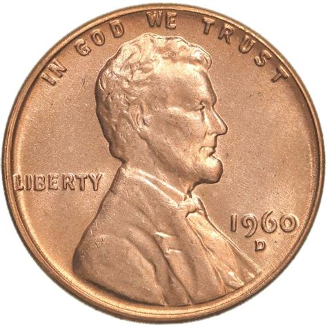 1960 Penny Value: are “D”, No mint mark worth money?