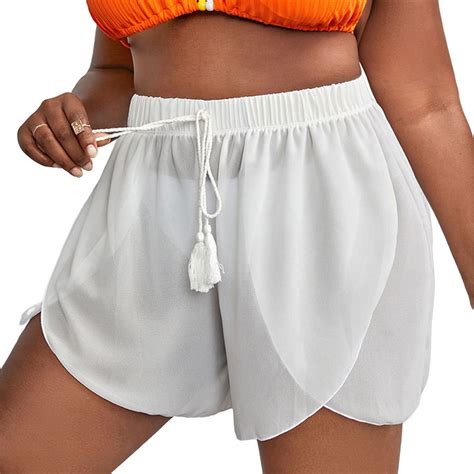 eczipvz Womens Swim Shorts Wrap Mesh Women Beach Bikini Wraps Shorts ...