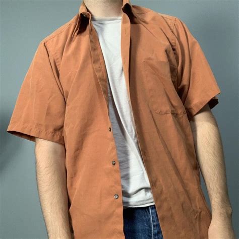 Men's Orange Shirt | Depop