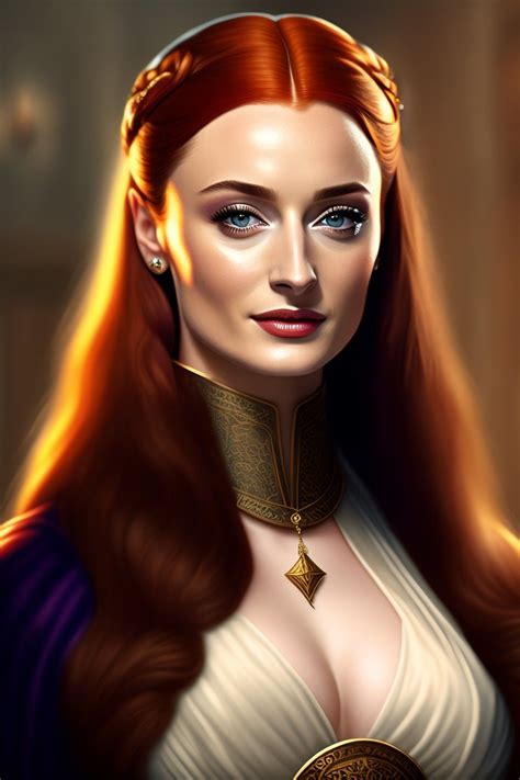 Game of Thrones - Sansa Stark, Sophie Turner, American Actress, AI Portrait in 2023 | Game of ...