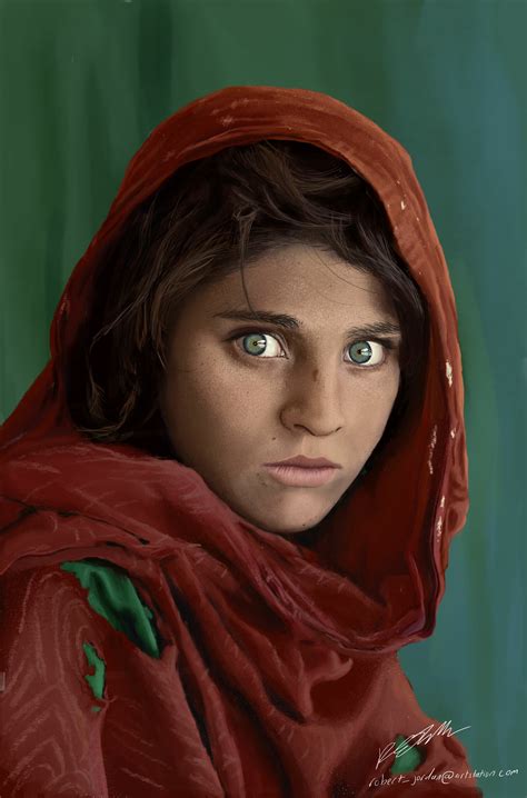robert_e_jordan - Afghan Girl Painting