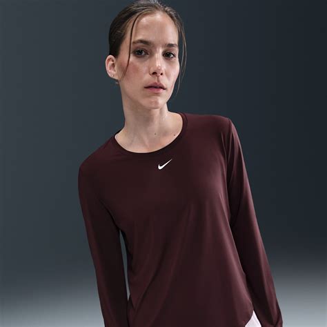 Red Recycled Polyester Long Sleeve Shirts. Nike CA