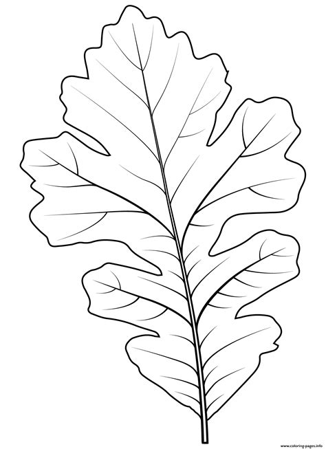 Printable Oak Leaves