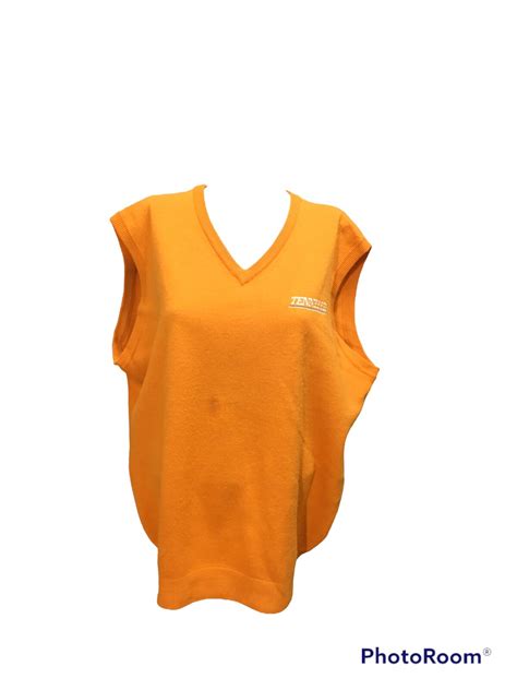 Vintage University of Tennessee Vols Sweater Vest Size XL Orange Game ...