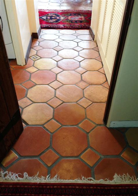 Octagon Saltillo Tile in the hallway | Tile floor, Flooring, Octagon ...