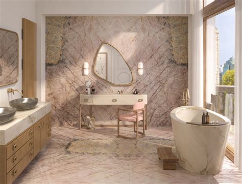 Quartzite Tile Bathroom