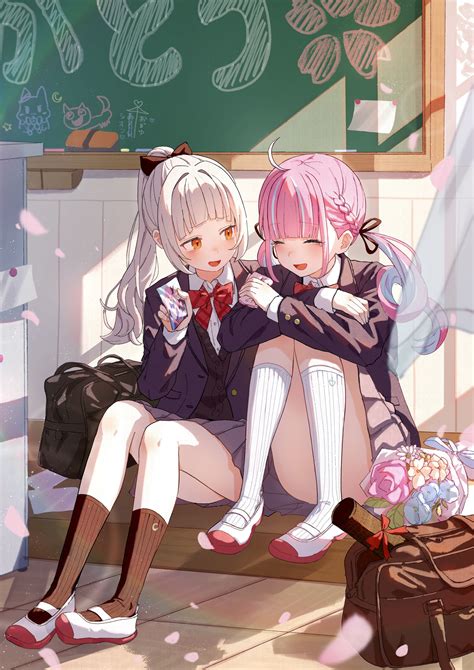 minato aqua and murasaki shion (hololive) drawn by mei_am0 | Danbooru