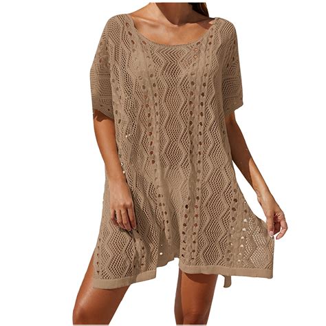 gakvbuo Summer Beach Cover Up Dress For Women Swimwear Bikini Crochet ...