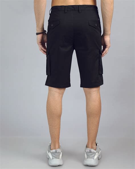 Buy Men's Black Cargo Shorts Online at Bewakoof