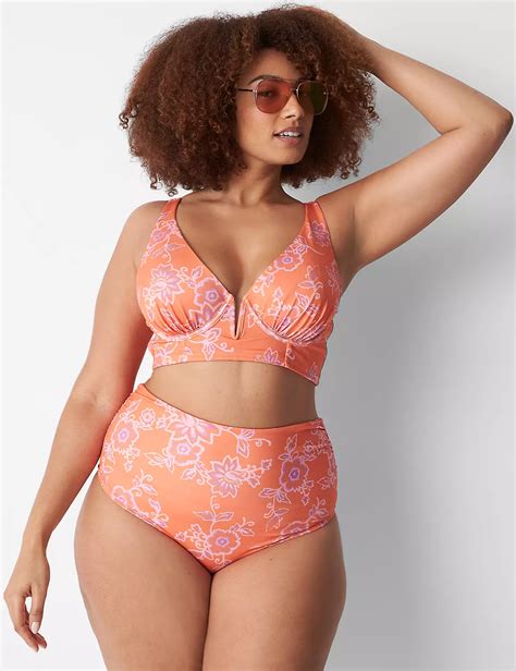 Lane Bryant + Underwire V-Wire Bikini Swim Top