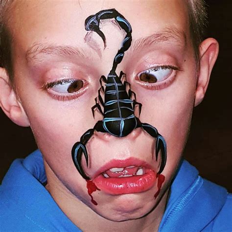 Denise Cold Scorpion Face Painting Design | Face painting, Face ...