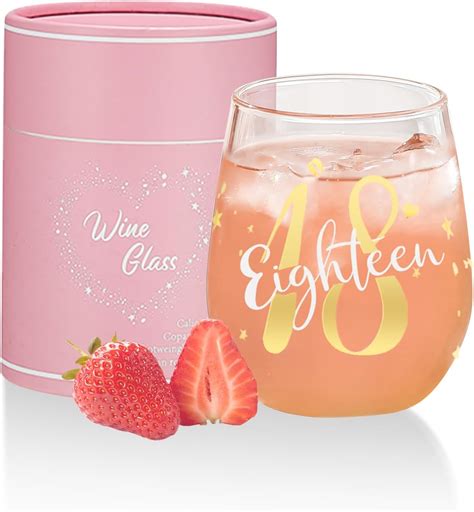 18th Birthday Gifts for Girls Stemless Wine Glasses Personalised ...