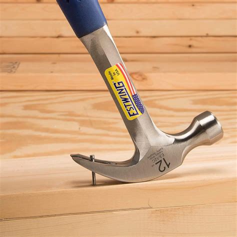 Estwing 16 oz Curved Claw Hammer with Smooth Face and Shock Reduction ...