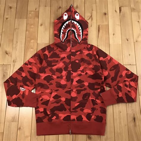 Hoodie bape camo shark online