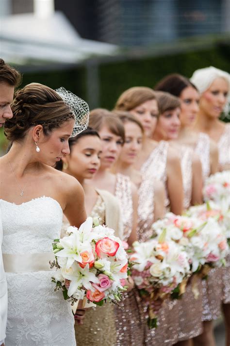 Liebe Means Love in German Real CHICago Wedding | Sparkle bridesmaid dress, Wedding inspiration ...