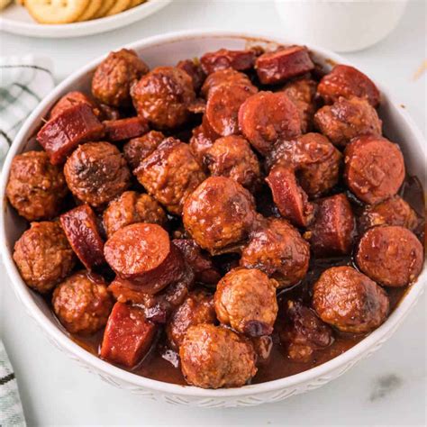 Cranberry Chipotle Meatballs & Sausage - Love Bakes Good Cakes