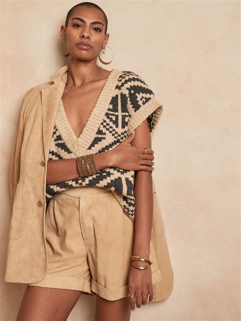 Heritage Oversized Sweater Vest | Banana Republic